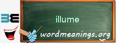 WordMeaning blackboard for illume